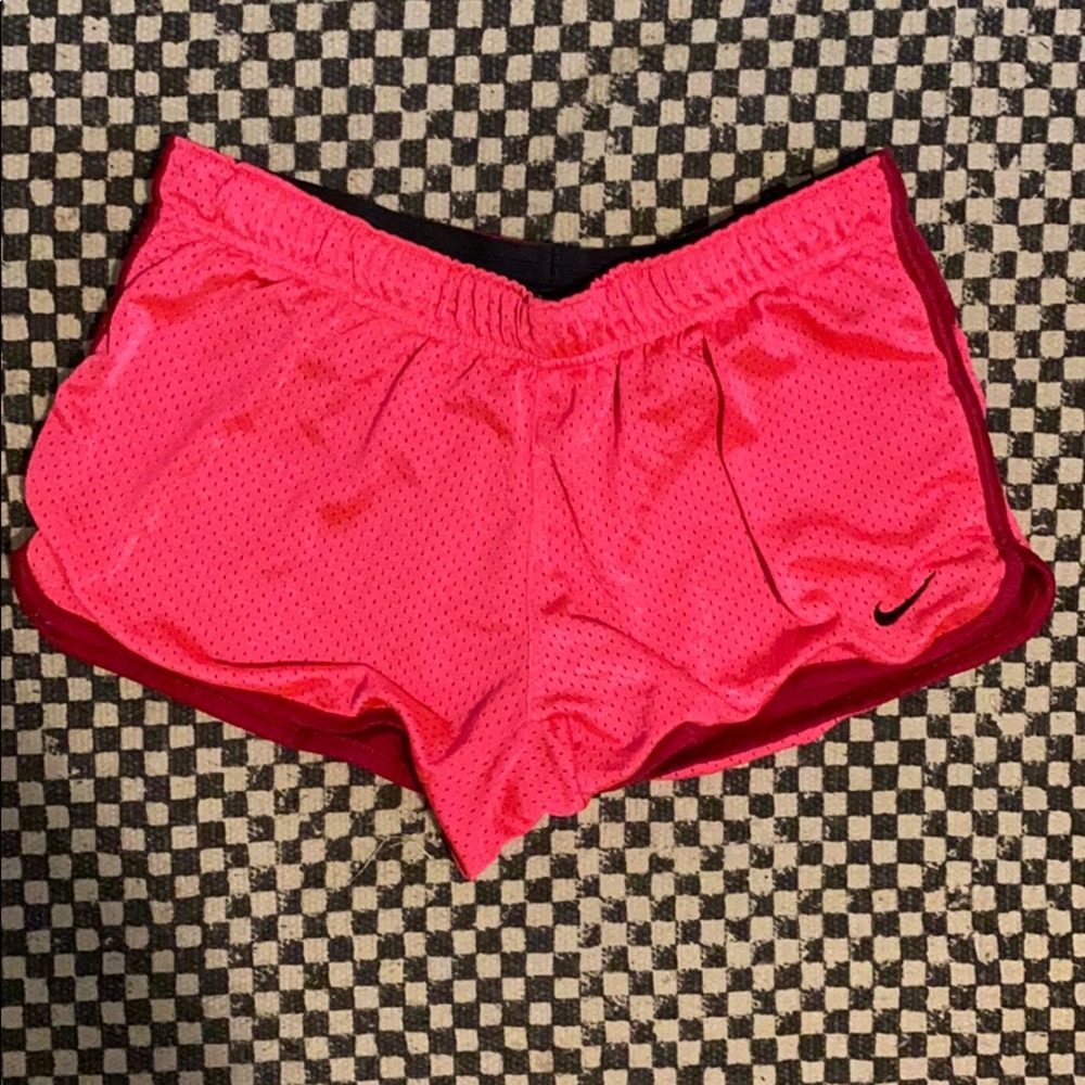 Neon pink nike running shorts size small